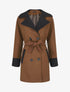 Manteau mi-long en laine mélangée - Marron - 5