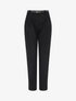 Pantalon épais uni coupe droite - Noir - 4