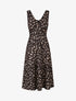 Robe midi imprimé léopard - Noir - 4