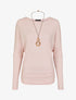 Pull fin uni froncé - Rose - 5