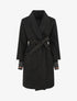 Manteau à poignets empiécés - Noir - 1
