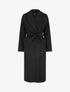 Manteau long ceinturé - Noir - 1