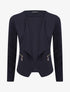 Veste courte à pans biseautés et poches à zip - Marine - 1