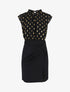 Robe fourreau à pois irisés - Noir - 4