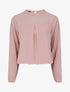 Top uni à manches plissées - Rose - 1