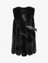 Manteau en fourrure synthétique sans manches - Noir - 4