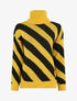 Pull col roulé rayé - Jaune - 5