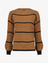 Pull en maille à imprimé rayures - Camel - 1