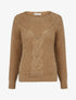 Pull uni duveteux - Camel - 1