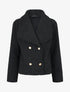 Manteau court en maille bouclette - Noir - 4