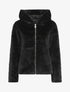 Manteau à capuche en fourrure synthétique - Noir - 1