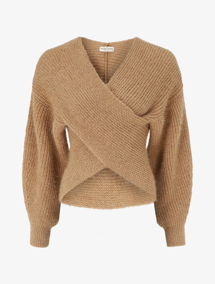 Pull cache-coeur court - Camel - 4