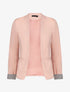 Blazer uni à revers imprimé alphabet - Rose - 5