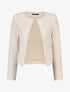 Veste unie manches longues et col rond - Beige - 4