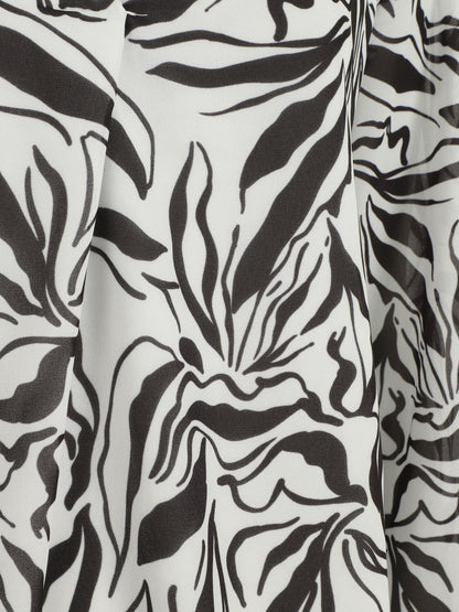 Blouse ample manches longues à imprimé fantaisie - Blanc - 3