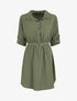 Robe chemise courte évasée - Kaki - 5