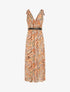 Robe longue sans manches imprimé cachemire stylisé - Beige - 4