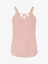 Top en voile à bretelles crochet - Rose - 5