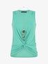 Top sans manches avec noeud - Turquoise - 1
