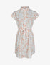 Robe patineuse imprimé fleurs de cerisier à manches courtes - Blanc - 1