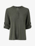 Pull uni fin à manches retroussables - Kaki - 5
