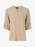 Pull uni fin à manches retroussables - Beige - 5