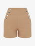 Short à pont taille empire - Camel - 1