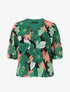Blouse en voile à imprimé fleuri - Vert - 1