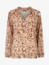 Blouse en voile à imprimé graphique - Camel - 5