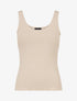Débardeur côtelé coupe ajustée - Beige - 5