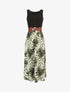 Robe longue sans manches imprimé tropical - Kaki - 5