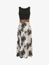 Robe longue sans manches imprimé tropical - Noir - 5