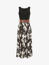 Robe longue sans manches imprimé fleurs - Noir - 4