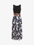 Robe longue sans manches imprimé fleurs - Marine - 1