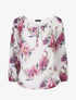 Blouse manches longues imprimé floral - Blanc - 1