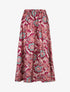 Jupe longue élastiquée à imprimé foulard - Mauve - 5