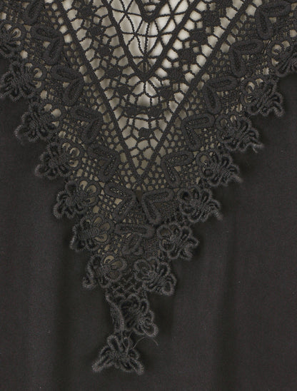 Top sans manches uni dos en crochet - Noir - 3