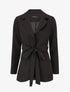 Blazer oversize ceinturé - Noir - 1
