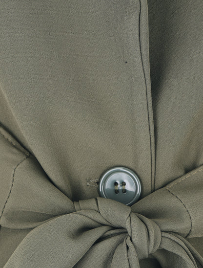 Blazer oversize ceinturé - Kaki - 3