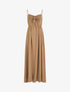 Robe longue unie boutonnée - Camel - 5