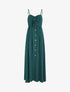 Robe longue unie boutonnée - Bleu canard - 1