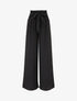 Pantalon uni à taille élastiquée - Noir - 1