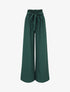 Pantalon uni à taille élastiquée - Vert sapin - 1