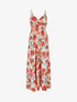 Robe longue imprimé fleurs des îles - Crème - 1