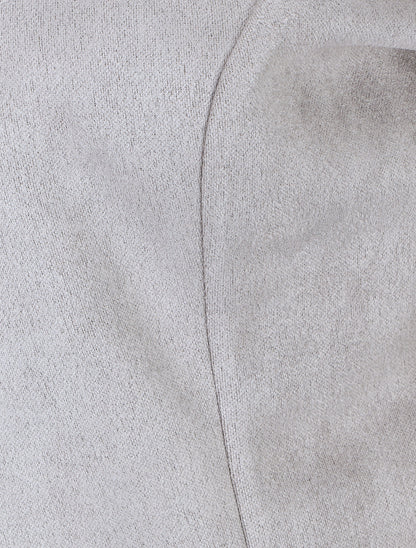 Blazer uni en suédine - Gris - 3