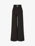 Pantalon long ample à détail bijoux - Noir - 1