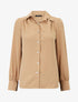 Blouse unie à manches longues - Beige - 5