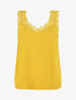 Top uni sans manches texturé - Jaune - 5