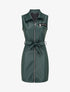Robe mi-longue en simili - Vert sapin - 1