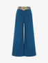 Pantalon long uni fluide - Bleu pétrole - 5